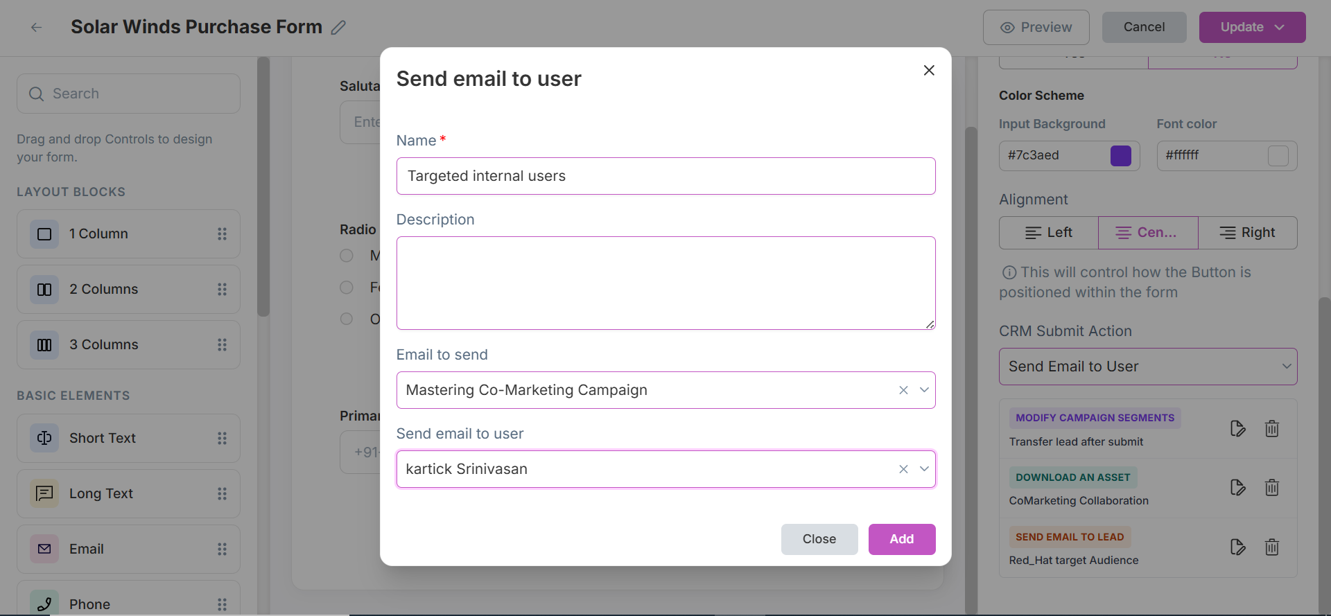 Send Email to User